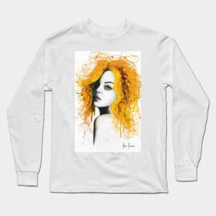 Sunflower Girl Portrait Long Sleeve T-Shirt